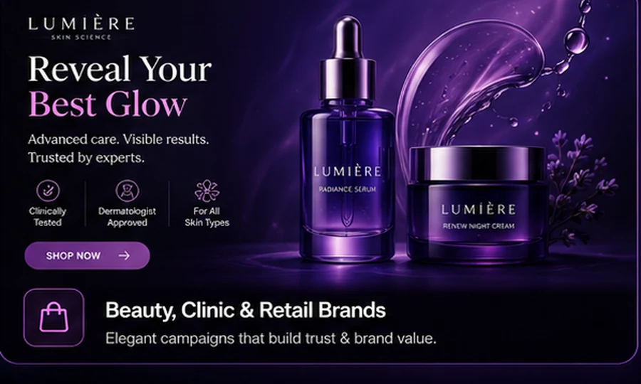 Beauty clinic landing page concept